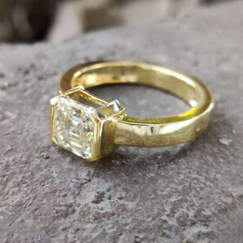 Ascend 2.15 CT Asscher-Cut Half-Bezel Ring – View 5