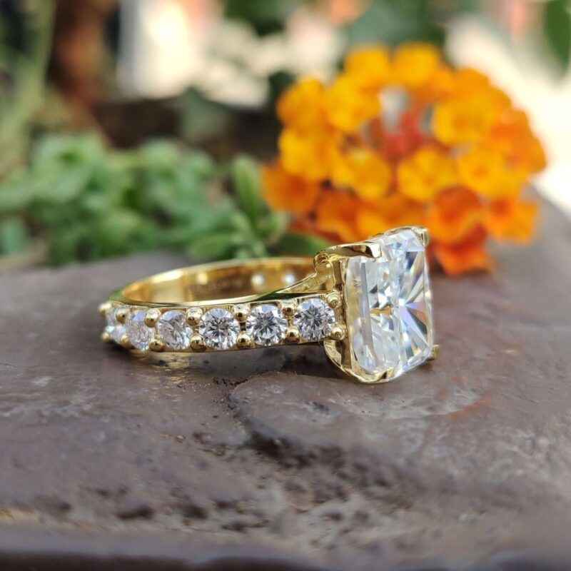 Brilliant Eternity 4.57 TCW Radiant-Cut Classic Ring – View 6