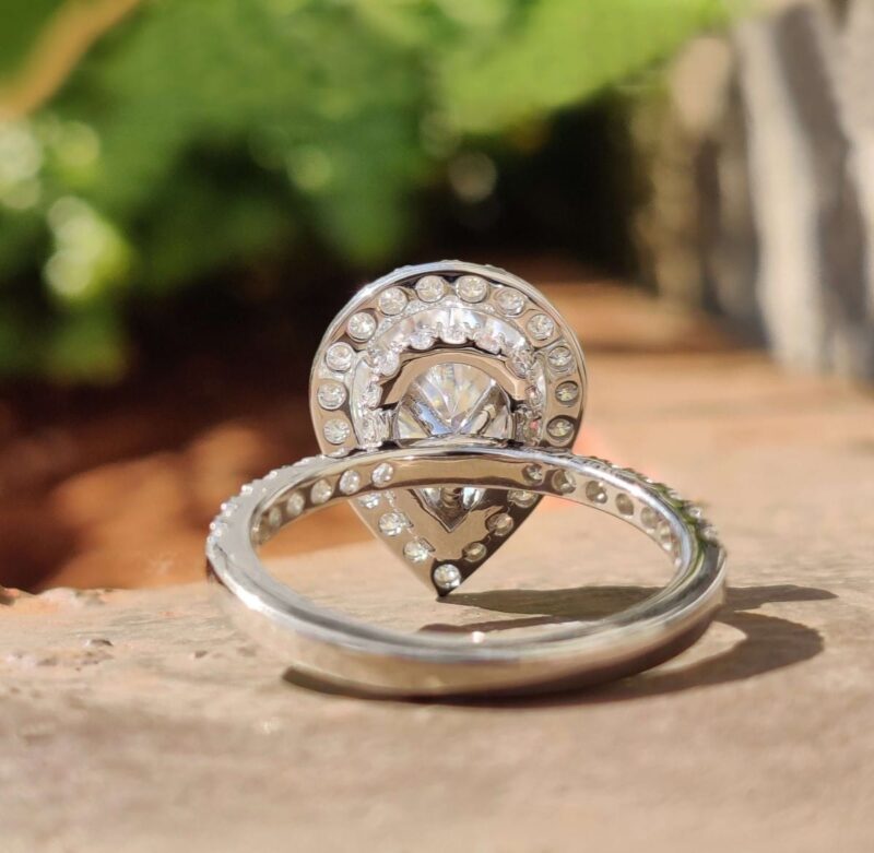 Celestial Teardrop Hidden Halo Ring – View 5