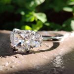 Celestial Harmony 2.41 TW Cushion and Halfmoon Moissanite Ring – View 6