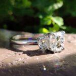 Celestial Harmony 2.41 TW Cushion and Halfmoon Moissanite Ring – View 3