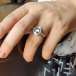 Eternal Glow 3.5 Carat Round Blue Moissanite Solitaire Ring Eternal Glow 3.43 CT Bezel-Set Rose-Cut Solitaire Ring – View 3