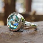 Eternal Glow 3.5 Carat Round Blue Moissanite Solitaire Ring Eternal Glow 3.43 CT Bezel-Set Rose-Cut Solitaire Ring – View 1