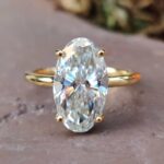 Graceful Radiance 3.93 CT Moval-Cut Solitaire Ring – View 5