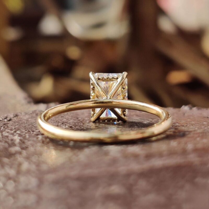 Hidden Lumina 2.39 TW Radiant-Cut Halo Moissanite Ring – View 5