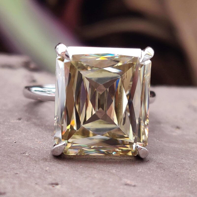 Infinite Brilliance 9.20 CT Criss-Cut Solitaire Ring – View 5