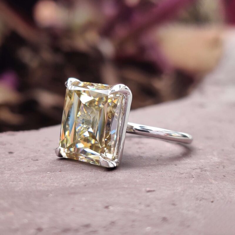 Infinite Brilliance 9.20 CT Criss-Cut Solitaire Ring – View 2