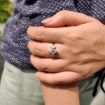 Lozenge Elegance Trio Bezel Ring – View 6