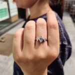 Lozenge Elegance Trio Bezel Ring – View 2