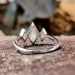 Lozenge Elegance Trio Bezel Ring – View 1
