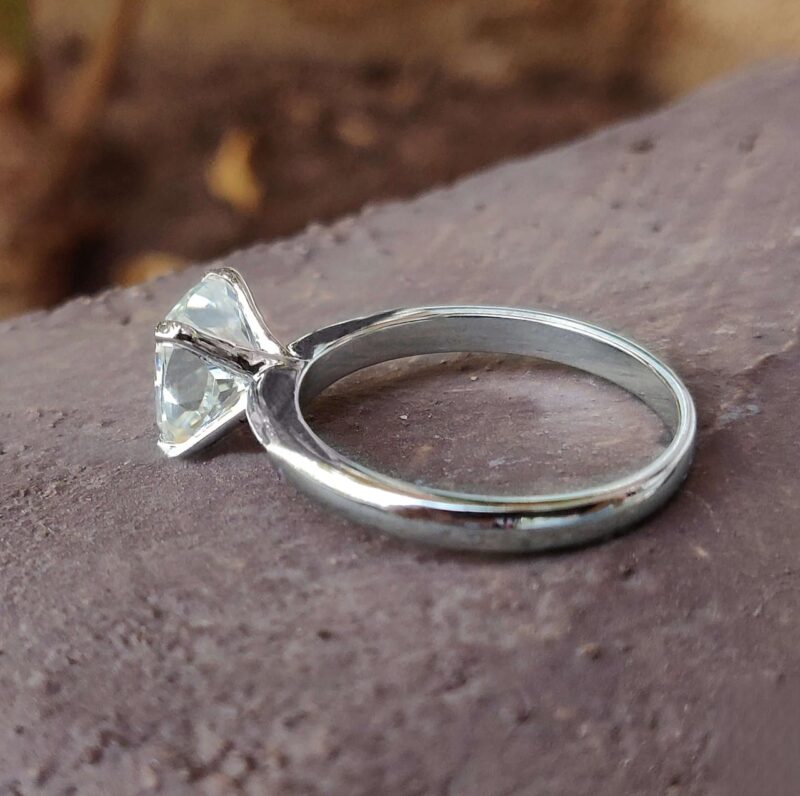 Luminous Grace 2.54 CT Cushion-Cut Moissanite Solitaire – View 6