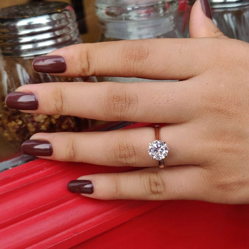 Majestic Simplicity 2.19 CT Octagon-Cut Moissanite Solitaire – View 2