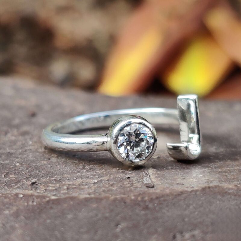 Signature Sparkle Personalized Round Brilliant Ring – View 2