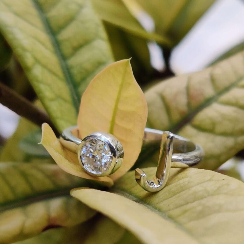 Signature Sparkle Personalized Round Brilliant Ring – View 5