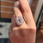 Vintage Aurora 6.5 Carat Oval Rose-Cut Halo Ring Vintage Aurora 6.45 DEW Oval Rose-Cut Halo Ring – View 6