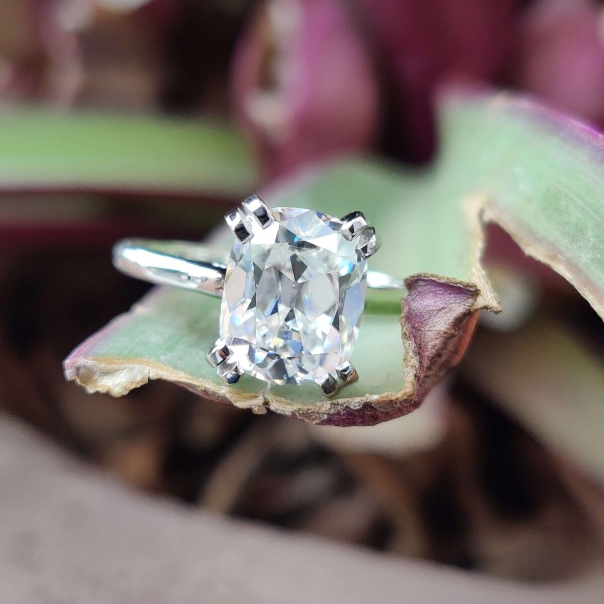 Vintage Reverie 2.15 CT Cushion-Cut Solitaire Ring – View 3