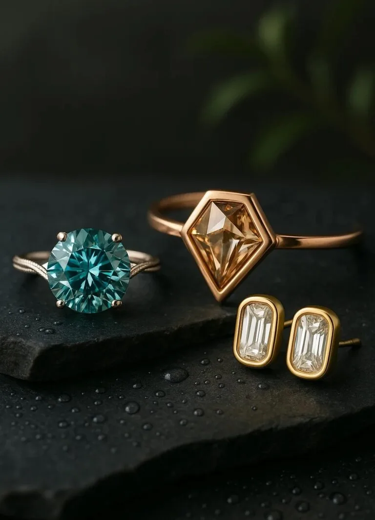shop moissanite stone jewelry for celebration