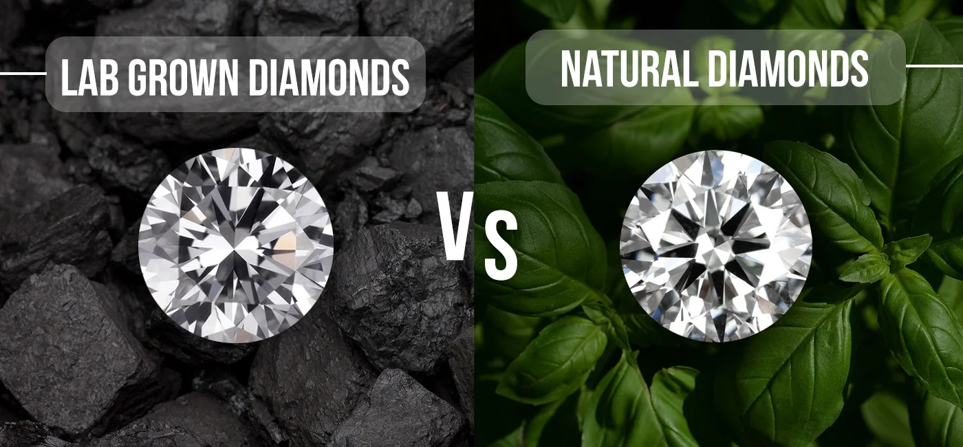 Visual difference between natural diamond and lab created diamond
