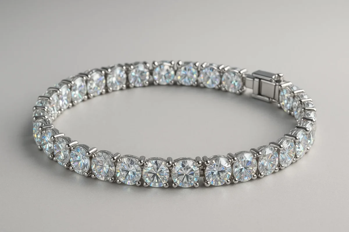 Moissanite bracelet offering diamond-like sparkle at affordable luxury