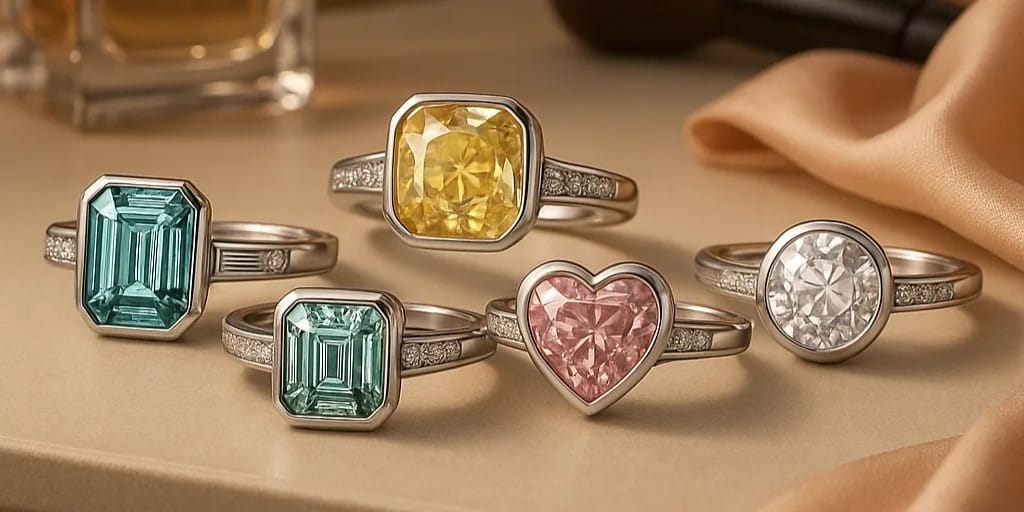 mastering color-contrasting jewelry: a luxury styling guide 3 Luxury colored gemstone rings with ruby, sapphire, and emerald