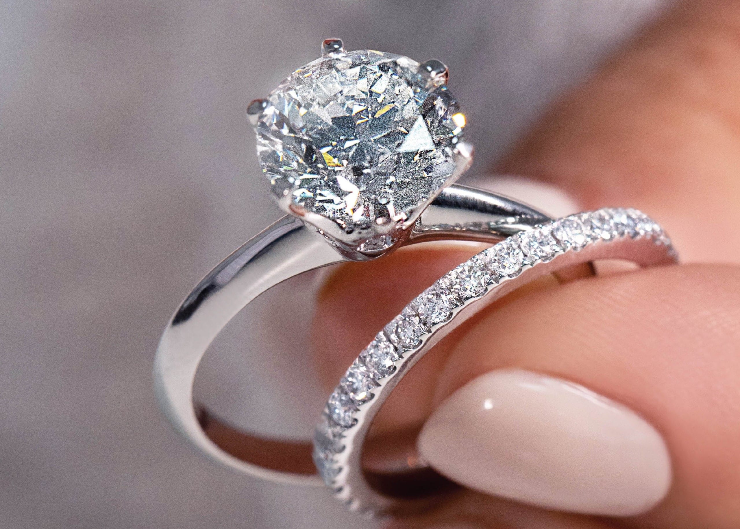 how to buy a stunning lab-grown diamond engagement ring on a budget 1 Lab-grown diamond engagement ring in 18k white gold with round diamond