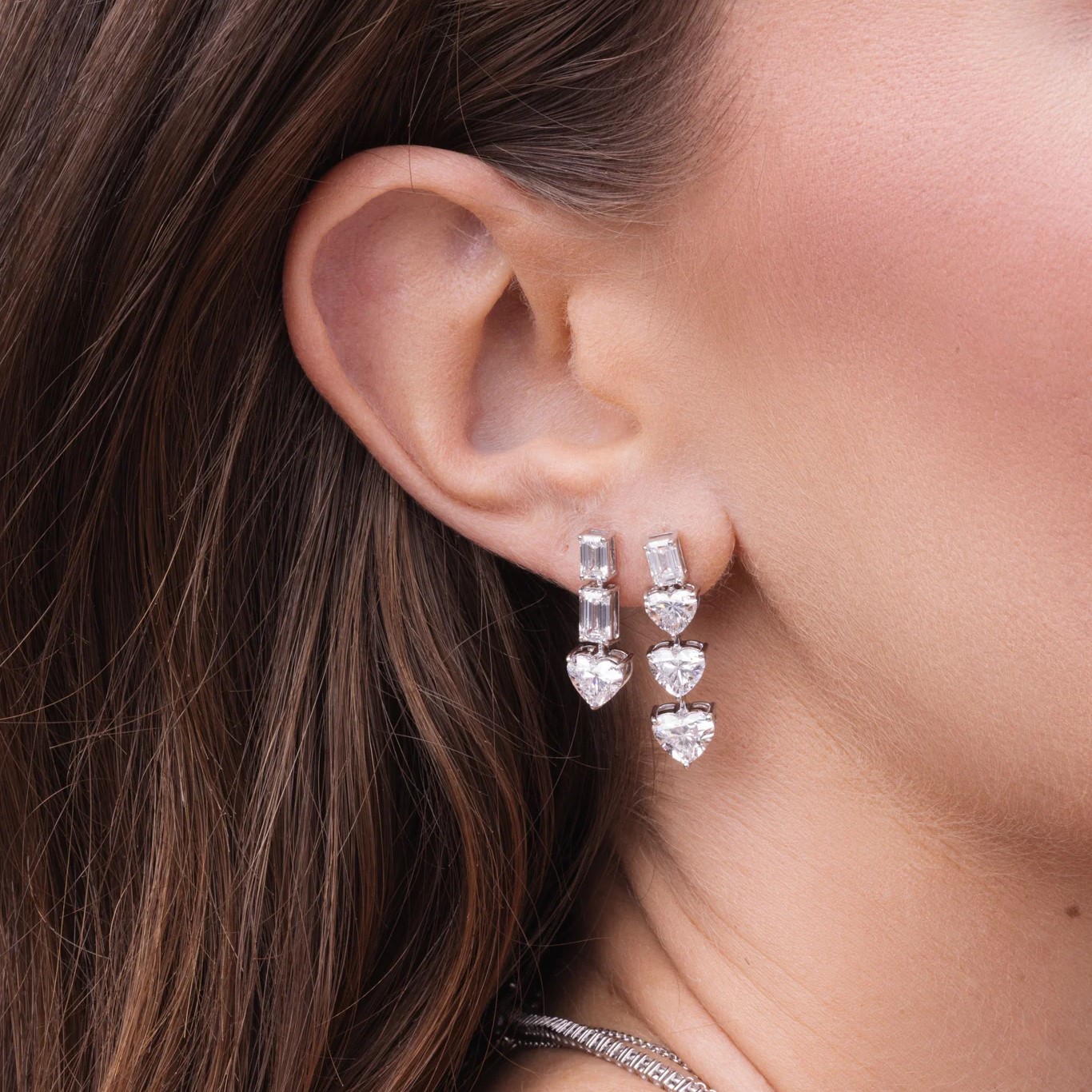 Sustainable lab grown diamond earrings with timeless brilliance