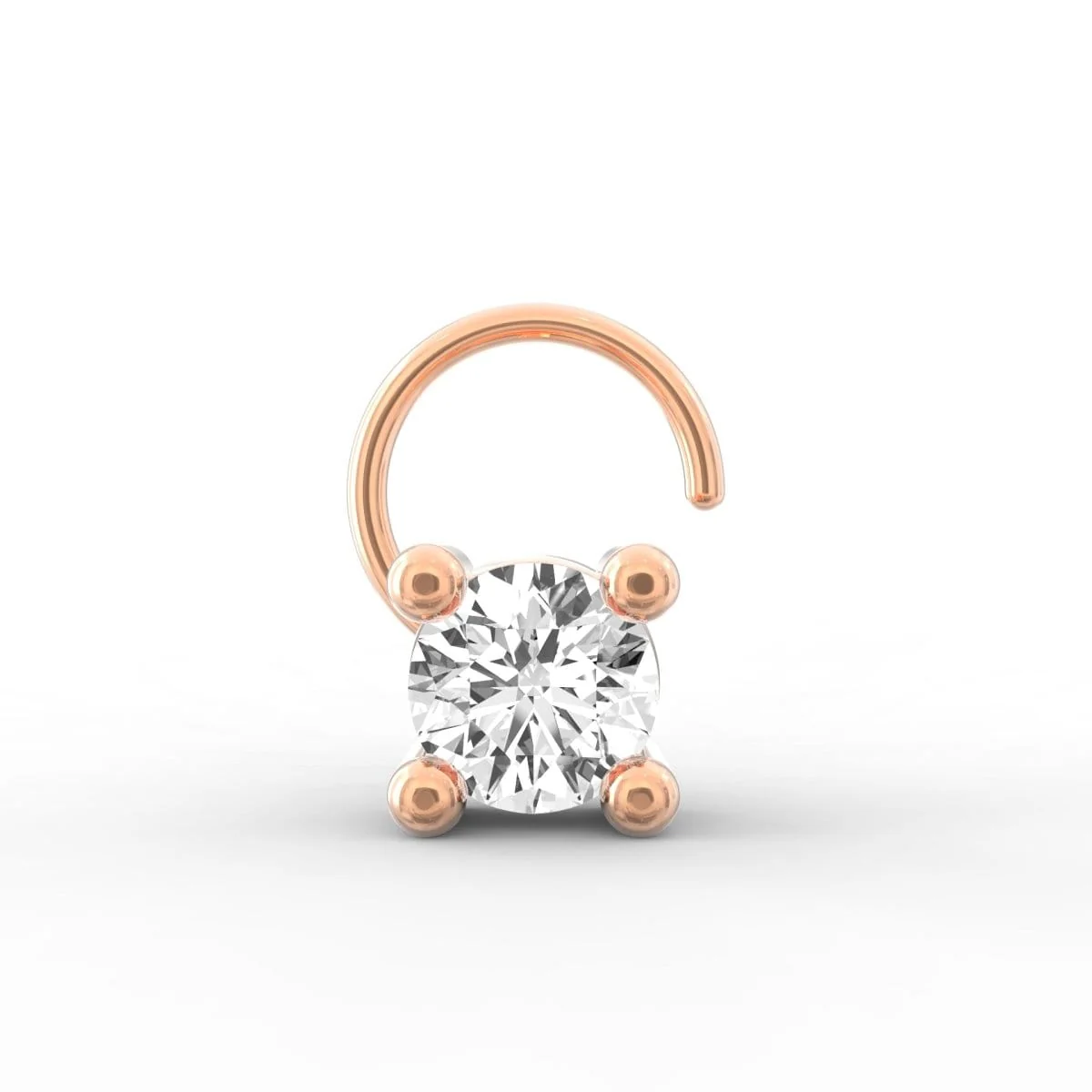 Luxury lab grown diamond nose stud for traditional occasions