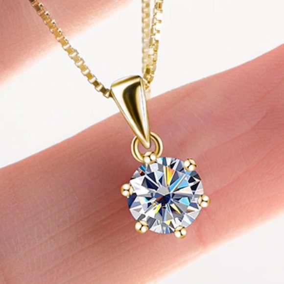 Handcrafted moissanite stone pendant perfect for gifting