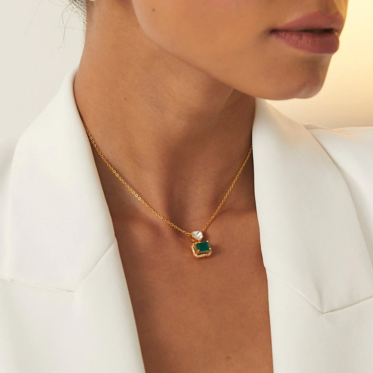 moissanite stone pendants 1 Elegant moissanite stone pendant with a brilliant-cut gemstone that adds timeless sparkle