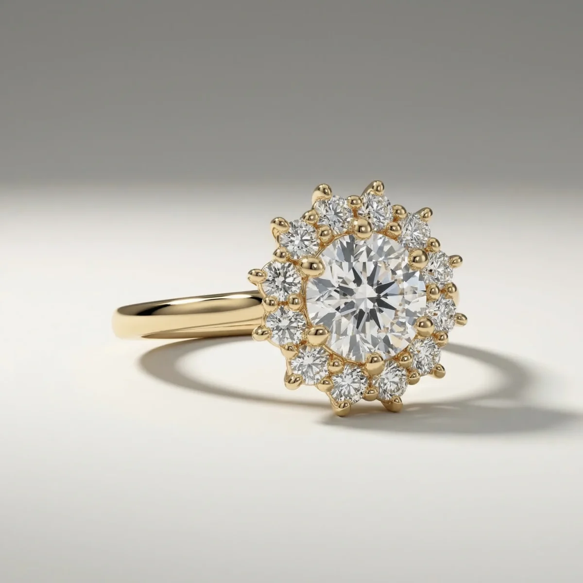 Arden – Round Halo Lab Grown Diamond Engagement Ring Online | Primira Luxury