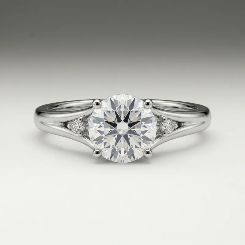 Aureline – Round Split Cathedral Lab Grown Diamond Engagement Ring