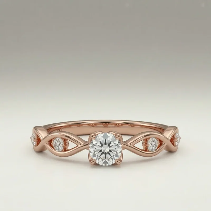 Virelle – Round Vine Solitaire Lab Grown Diamond Engagement Ring