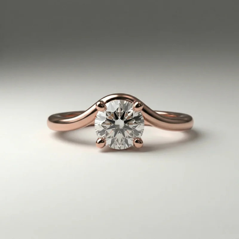 Aeris – Round Bypass Solitaire Lab Grown Diamond Engagement Ring