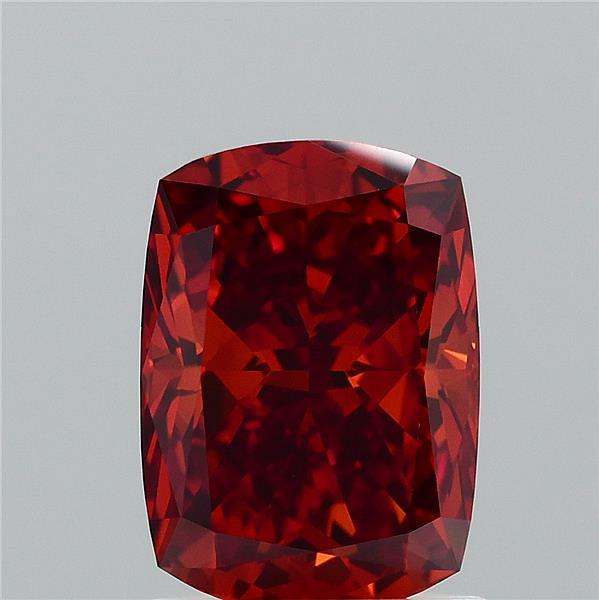 Cushion Lab Grown Diamond Fancy Vivid Orange Color